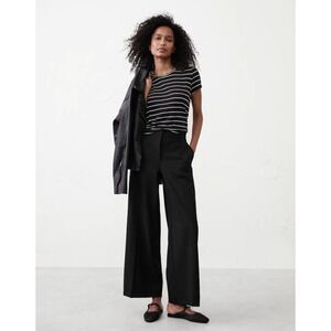 New Banana Republic Pants Size Medium Wide Leg Bi-stretch Easy Office Black